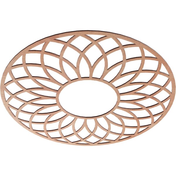 Cannes Wood Fretwork Pierced Ceiling Medallion, Cherry, 34OD X 11 5/8ID X 3/8T